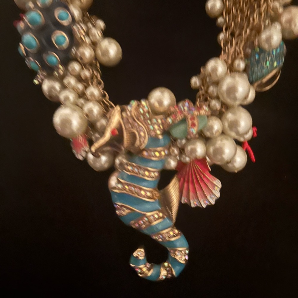 Betsey Johnson  under the sea. sea never worn. Sea horses and pearls